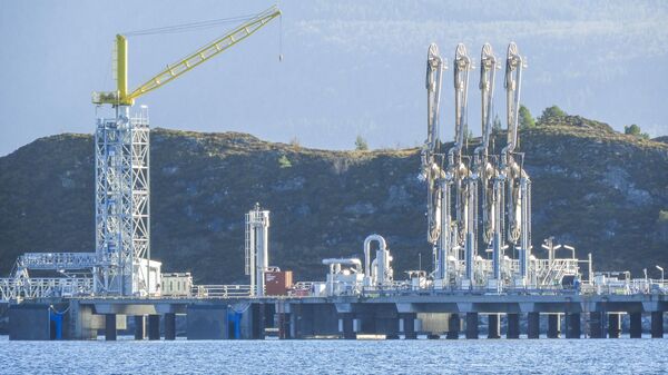 Завод Nyhamna, перерабатывающий газ с глубоководного месторождения Ormen Lange в Норвегии