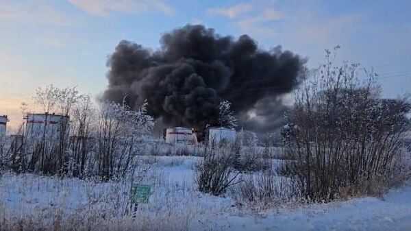 Последствия взрыва в нефтехранилище в городе Усинск. 29 октября 2023