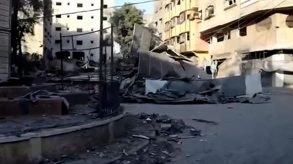 Разрушенный район города Газа