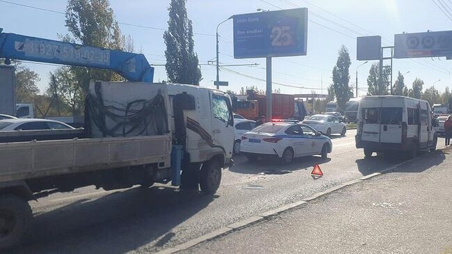 ДТП с участием маршрутного такси в Кировском районе в Волгоградской области