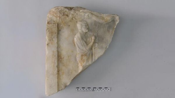 Изображение Аякса, одного из героев Троянской войны, найденное у побережья острова Саламин в Греции