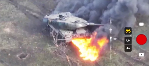 Уничтоженный танк Leopard