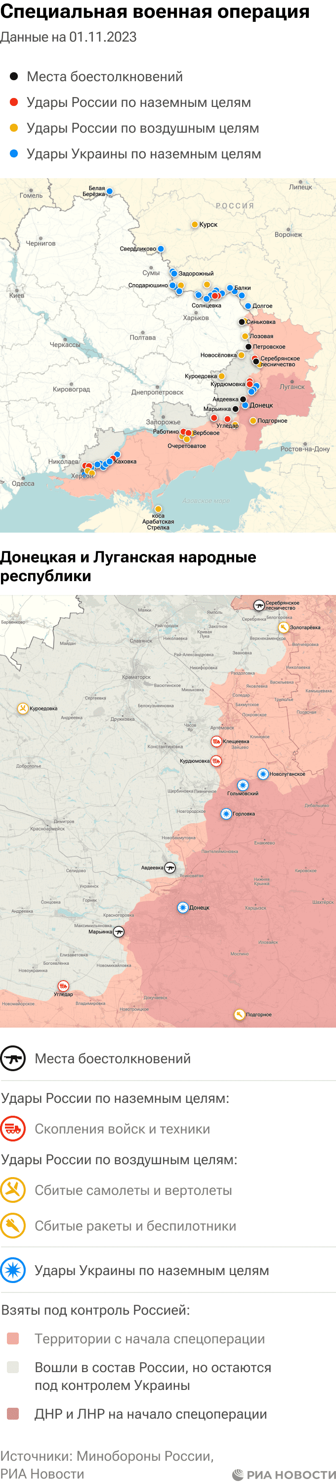 Карта спецоперации на сегодняшний день на украине