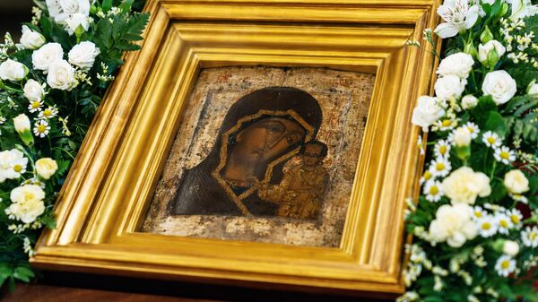Икона Казанской Божией Матери в Успенском соборе Московского Кремля