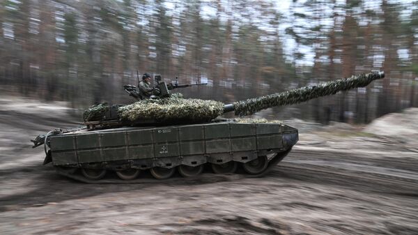 Боевая работа экипажей танков Т-80 на Краснолиманском направлении СВО