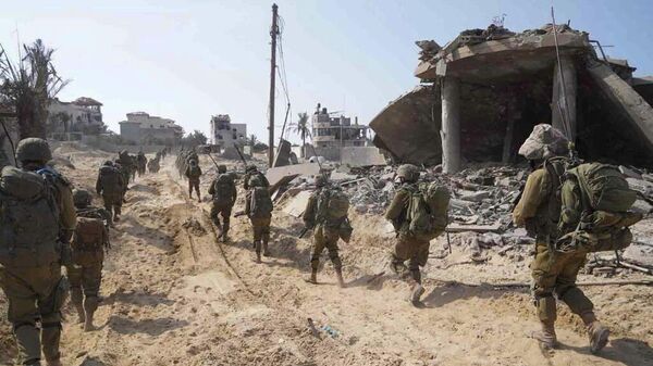 Израильские военные на территории сектора Газа