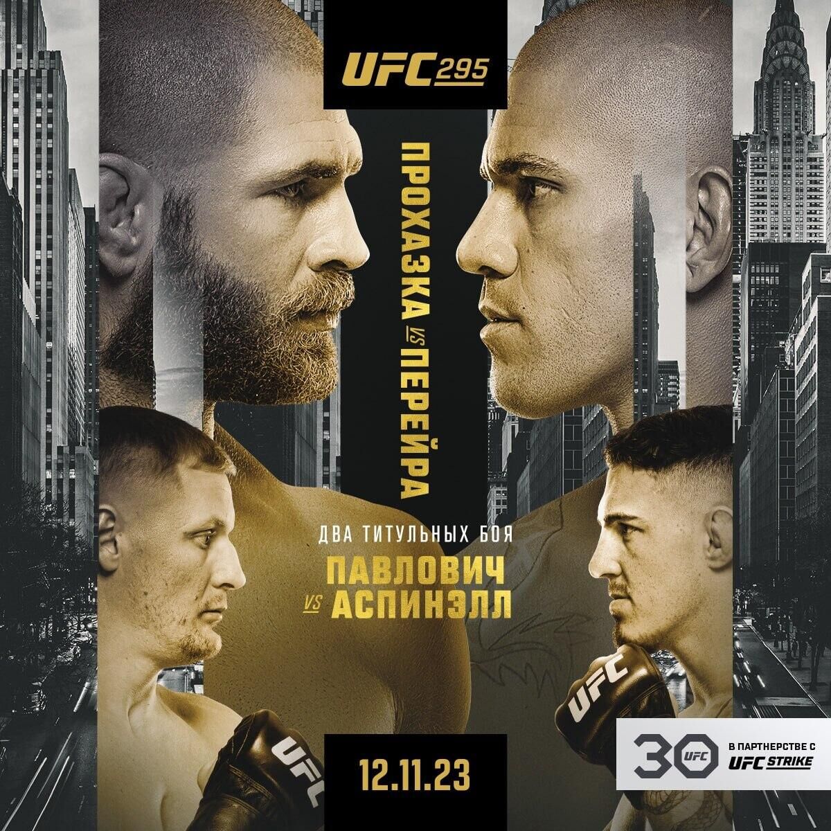 Официальный постер UFC 295 - РИА Новости, 1920, 12.11.2023