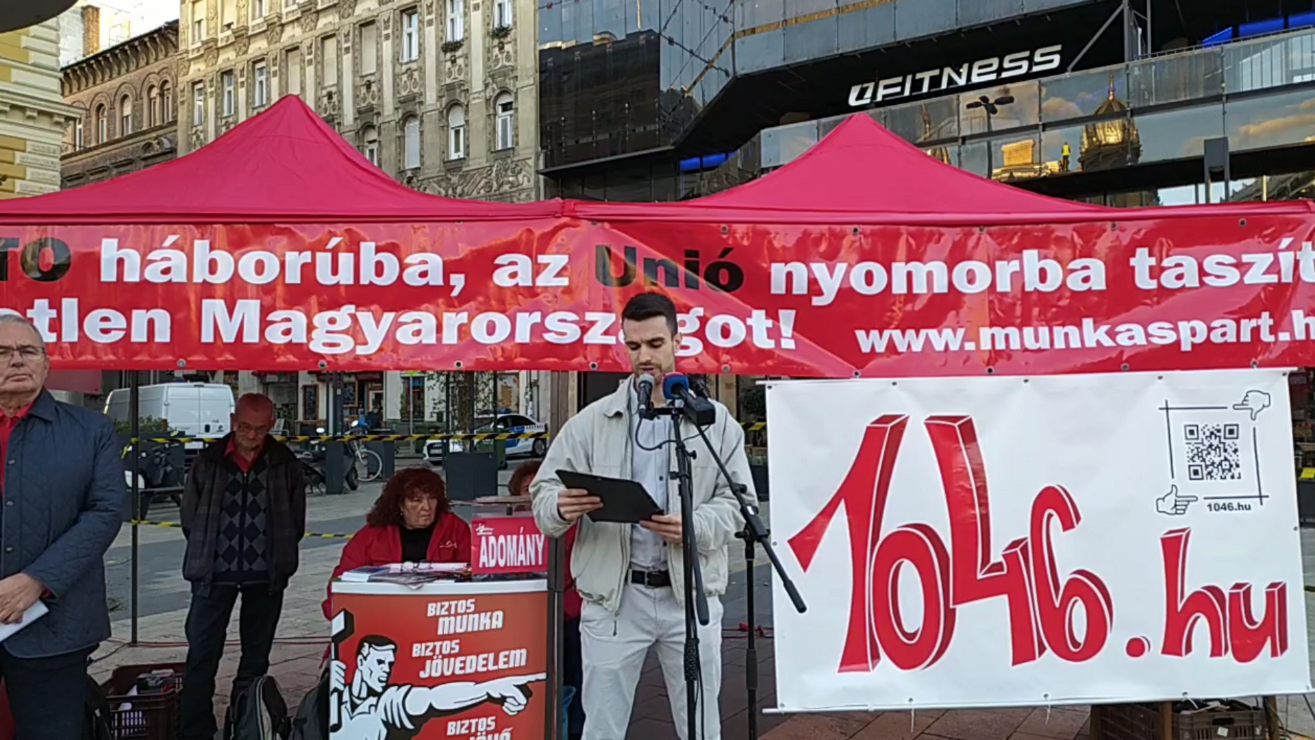 Митинг Венгерской рабочей партии в Будапеште за мирное урегулирование конфликта на Украине - РИА Новости, 1920, 06.11.2023