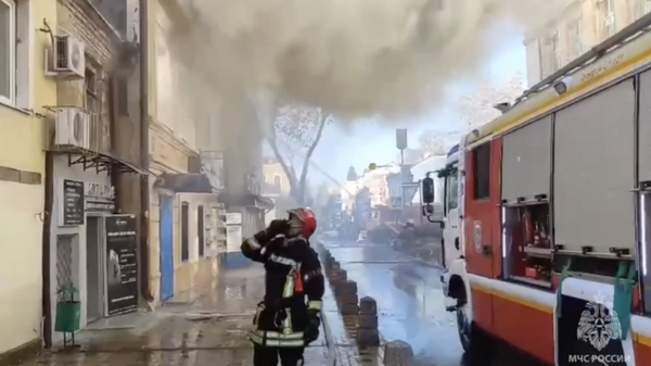 Пожар в двухэтажном здании в Ростове-на-Дону. 7 ноября 2023