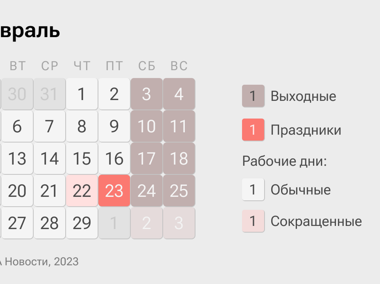 Как отдыхаем в феврале 2024: официальные выходные и праздники