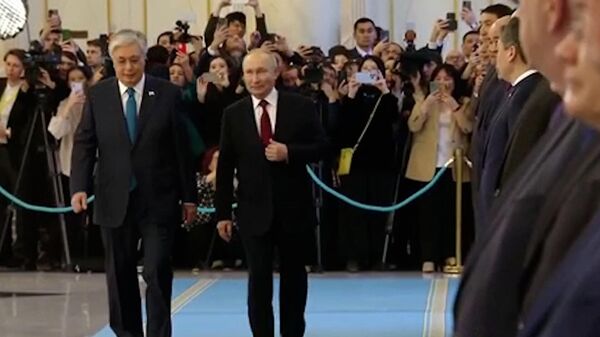 Встреча Путина и Токаева в резиденции в Астане