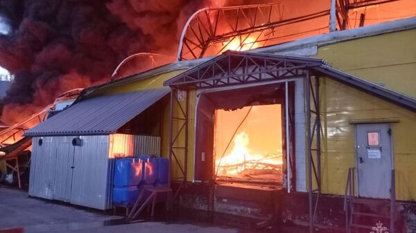 Пожар на складе в подмосковном городском округе Ленинский. 10 ноября 2023