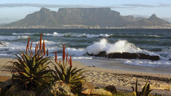 Вид на Столовую гору в Кейптауне, ЮАР
