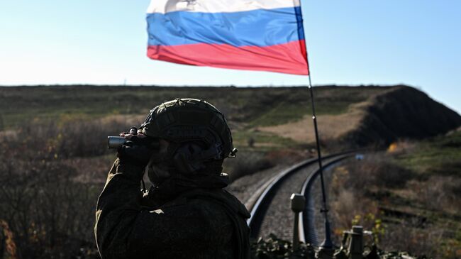 Военнослужащий ВС РФ в зоне проведения спецоперации