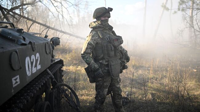 Военнослужащий ВС РФ в зоне проведения спецоперации