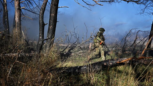 Военнослужащий ВС РФ в зоне проведения спецоперации