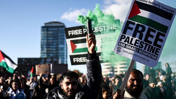 Митинг в поддержку Палестины в Лондоне. 11 ноября 2023 года