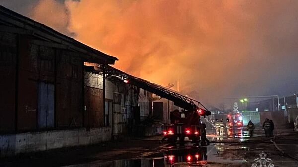 Пожар на продуктовом складе в Тольятти. 15 ноября 2023