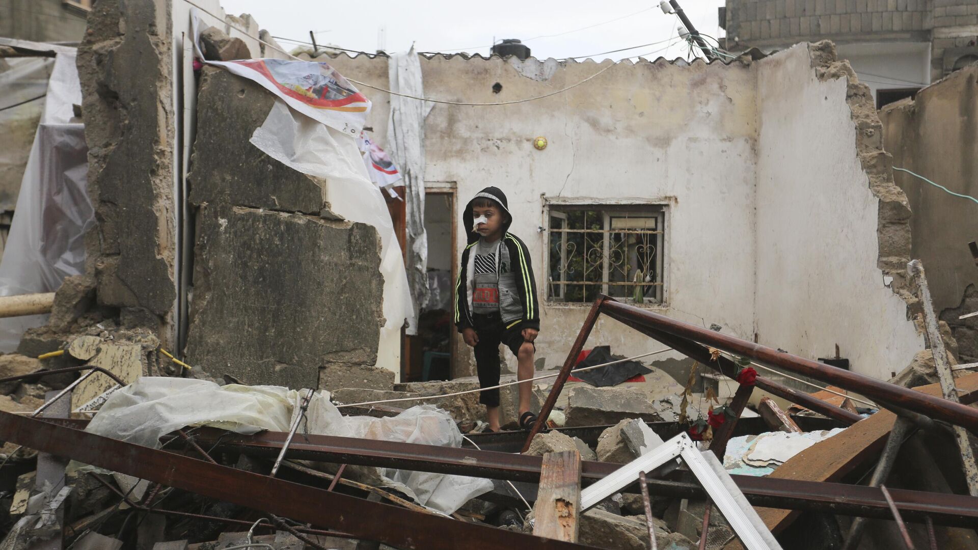 Разрушенный палестинский дом в Рафахе, сектор Газа - РИА Новости, 1920, 24.11.2023