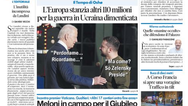 Передовица итальянской газеты Il Tempo
