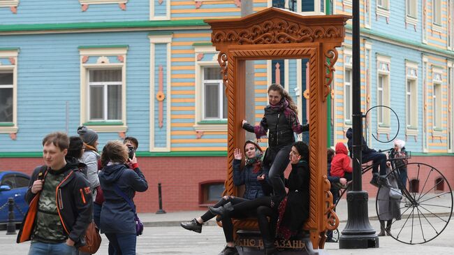 Горожане в Старо-Татарской слободе в Казани