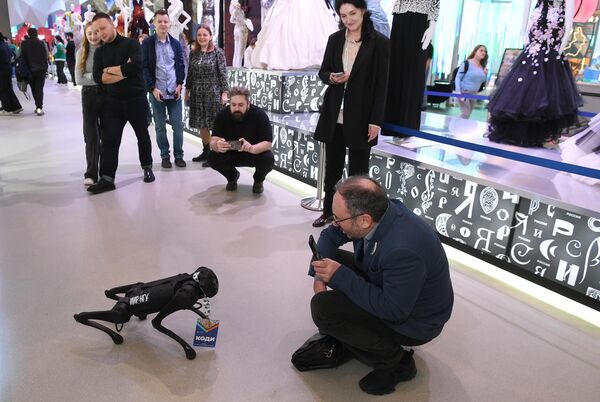 Новосибирский робопес Коди Института интеллектуальной робототехники НГУ на Международной выставке-форуме Россия