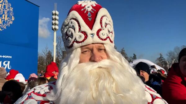 Дед Мороз на выставке Россия в Москве