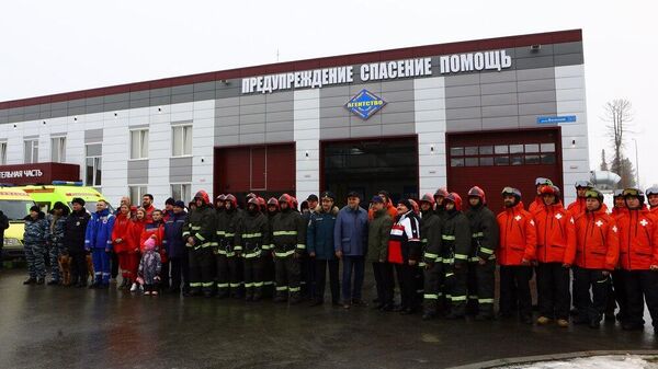 Губернатор Кузбасса Сергей Цивилев принял участие в открытии нового пожарного депо в Шерегеше