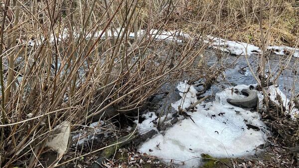 Место обнаружения тела подростка на берегу реки в Ачинске Красноярского края