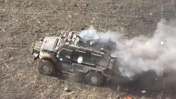 Уничтожение беспилотниками техники и личного состава ВСУ в районе Белогоровки