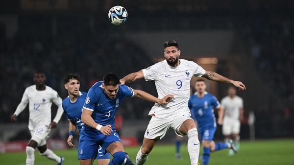 Эпизод матча Греции против Франции в отборе к Евро-2024