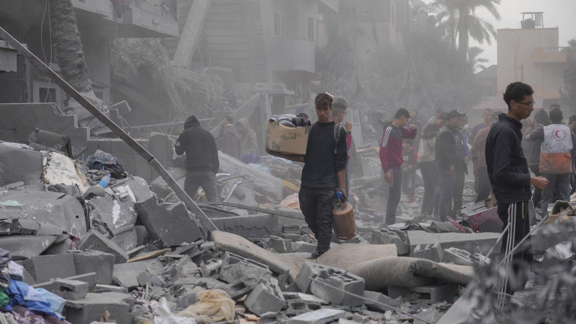Разрушения в городе Дейр-эль-Балах в Газе - РИА Новости, 1920, 30.11.2023