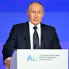 Президент РФ Владимир Путин выступает на пленарном заседании международной конференции по искусственному интеллекту AI Journey