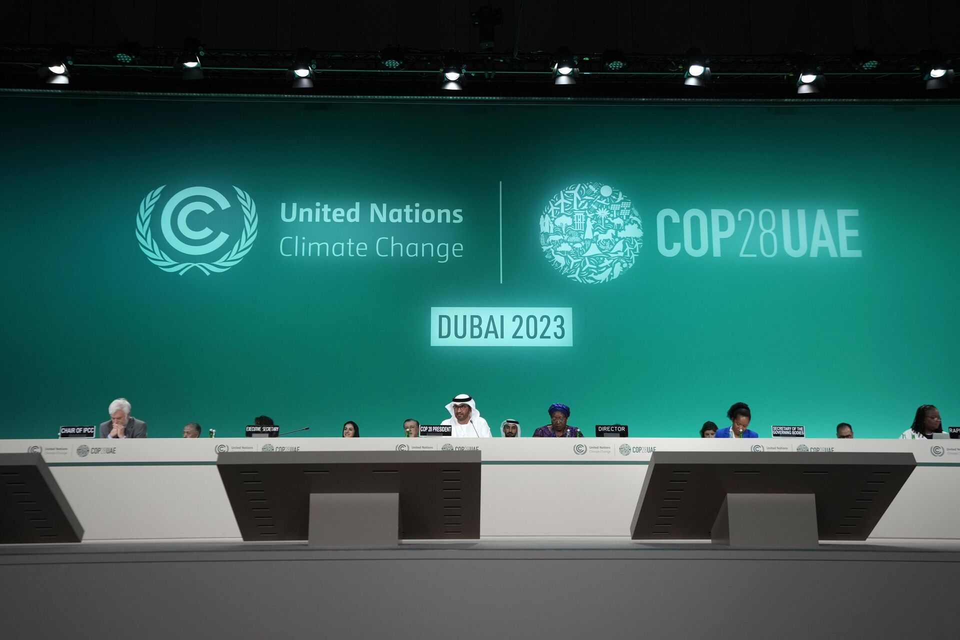 Президент конференции ООН по климату COP28 Султан аль-Джабер на церемонии открытия - РИА Новости, 1920, 30.11.2023