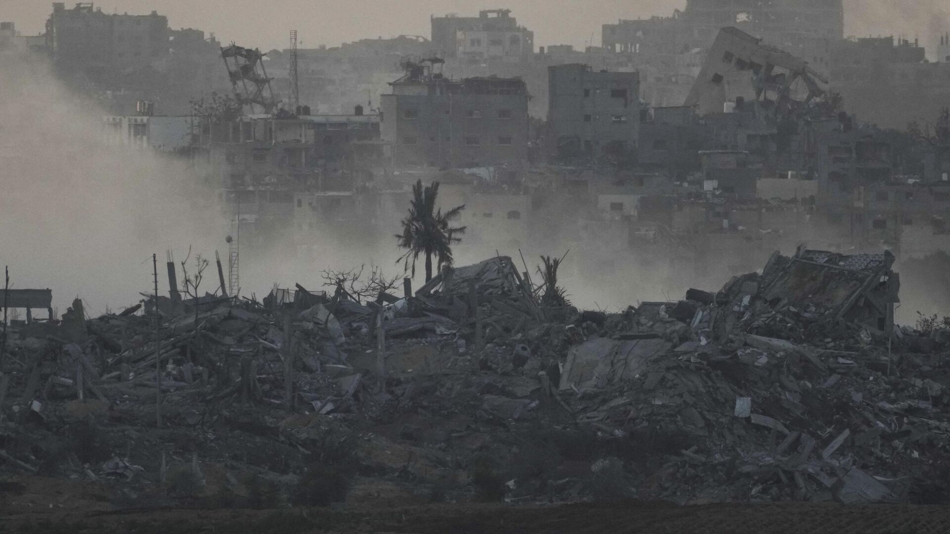 Последствия разрушений в секторе Газа - РИА Новости, 1920, 08.06.2024