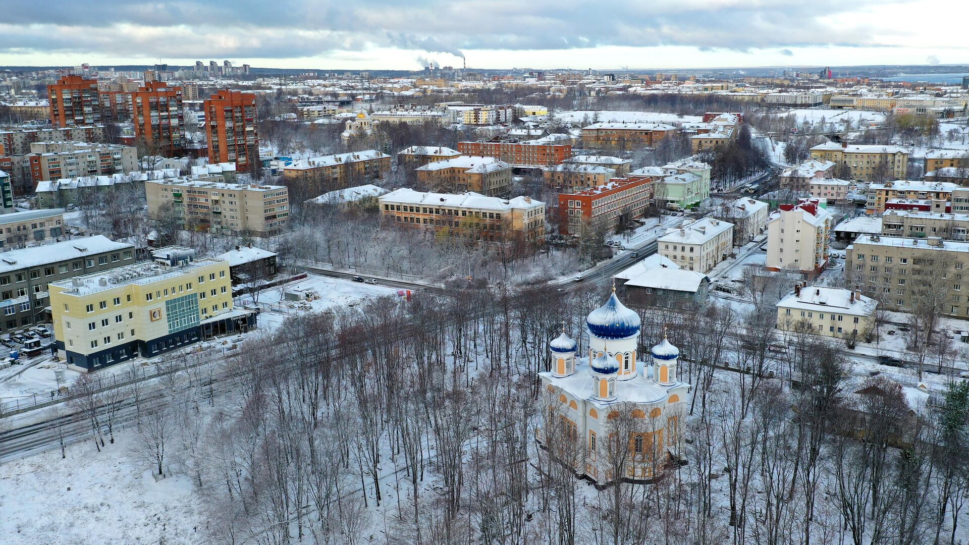 Петрозаводск после ночного снегопада - РИА Новости, 1920, 05.01.2025