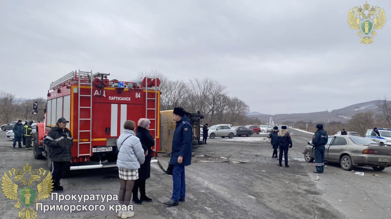 Детей из попавшего в ДТП в Приморье школьного автобуса отправили в больницу  - РИА Новости, 08.12.2023