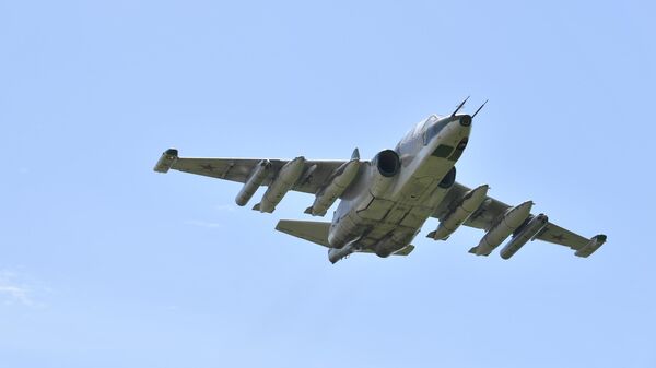 Самолет Су-25 Грач, задействованный в зоне СВО. Архивное фото