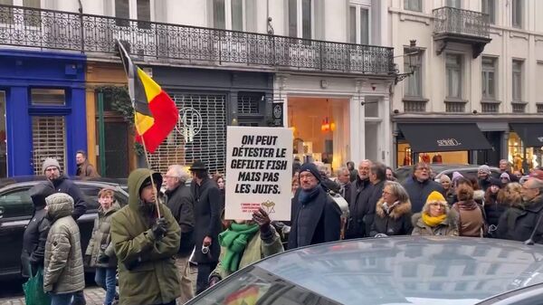 Многотысячный марш в Брюсселе против антисемитизма