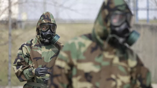 Военнослужащие химического батальона армии США