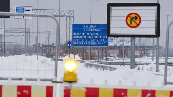 Закрытый пограничный переход Ваалимаа на границе Финляндии и России