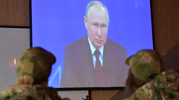 Трансляция Прямой линии и большой пресс-конференции президента РФ Владимира Путина. 14 декабря 2023