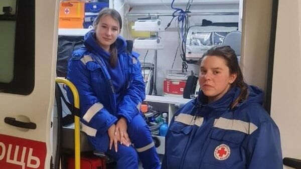 Фельдшеры станции скорой помощи Елена Шамрина и Маргарита Караваева, которые находились в момент ДТП в машине с беременной
