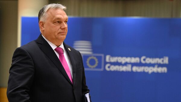 Премьер-министр Венгрии Виктор Орбан в штаб-квартире ЕС в Брюсселе