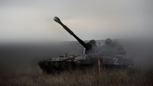 Работа российских артиллеристов на запорожском направлении