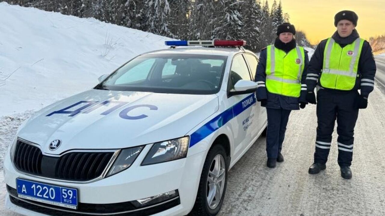 Пермские полицейские помогли замерзавшему дальнобойщику из Ирана - РИА  Новости, 15.12.2023