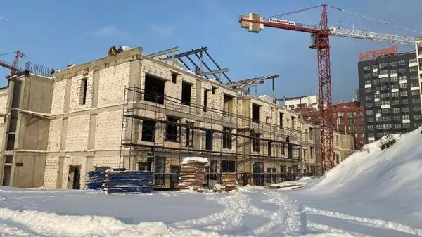 Строительство одного из самых больших детских садов в Московской области 