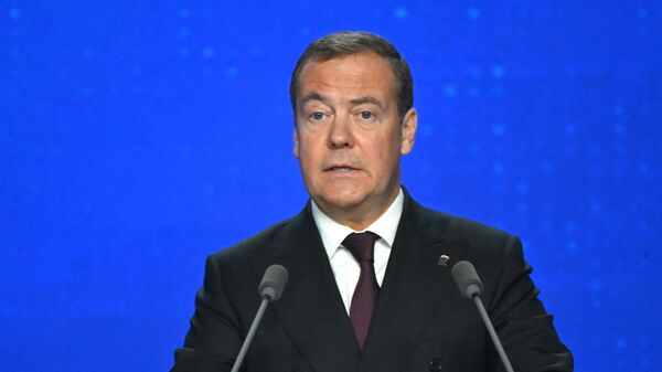 Дмитрий Медведев на пленарном заседании XXI съезда Всероссийской политической партии Единая Россия