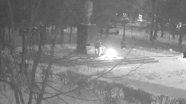 В городе Рузаевке Республики Мордовия ребенок потушил Вечный огонь, бросив снежок в пламя