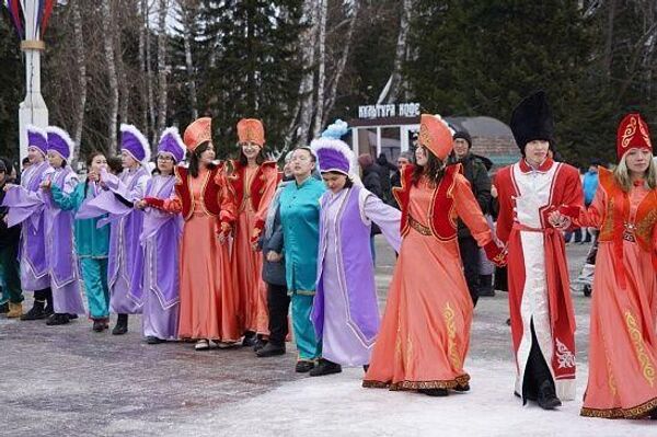 Участники праздника Чагаа-Байрам в республике Алтай